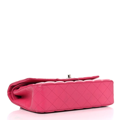 Chanel Lambskin Quilted Medium Double Flap Dark Pink 4 of 22