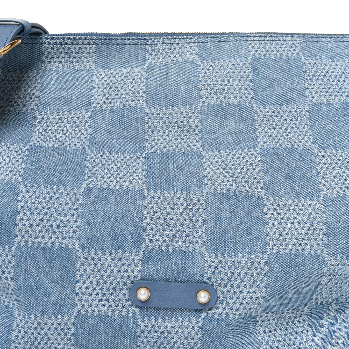 Damier Denim Vagabond Hobo Blue