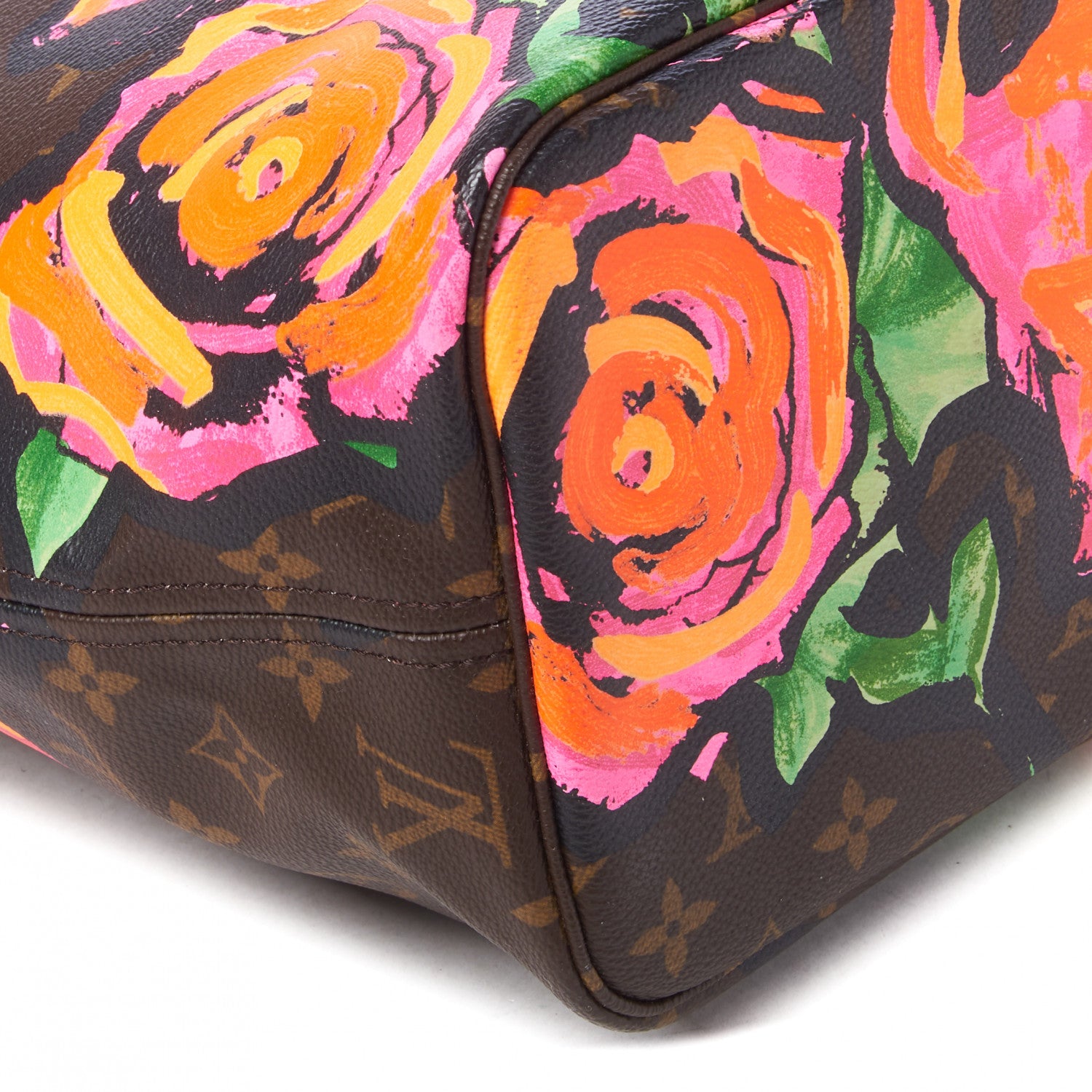 Louis Vuitton Monogram Roses Neverfull MM 6 of 9