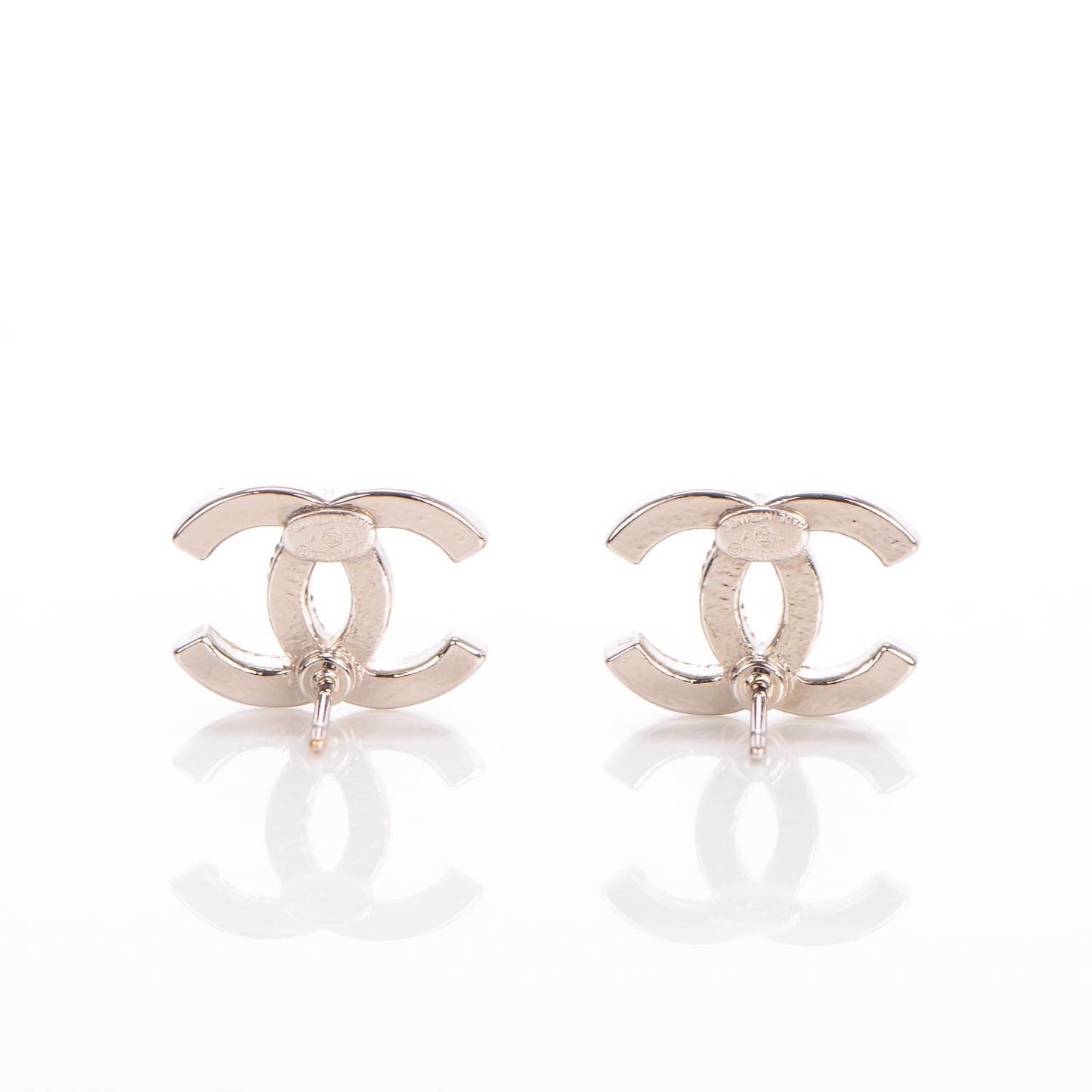Crystal CC Earrings Silver