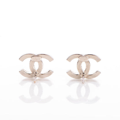 Chanel Crystal CC Earrings Silver 3 of 5