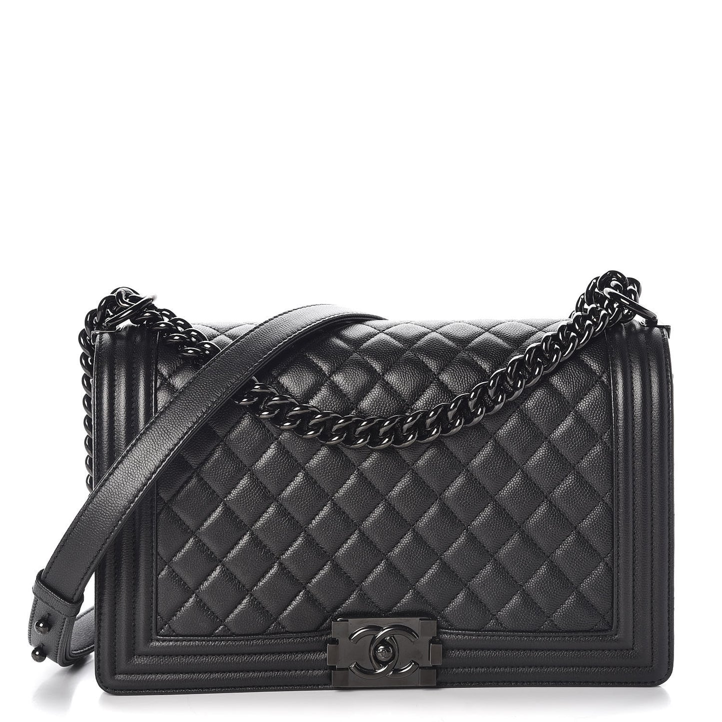 Caviar Quilted New Medium Boy Flap So Black
