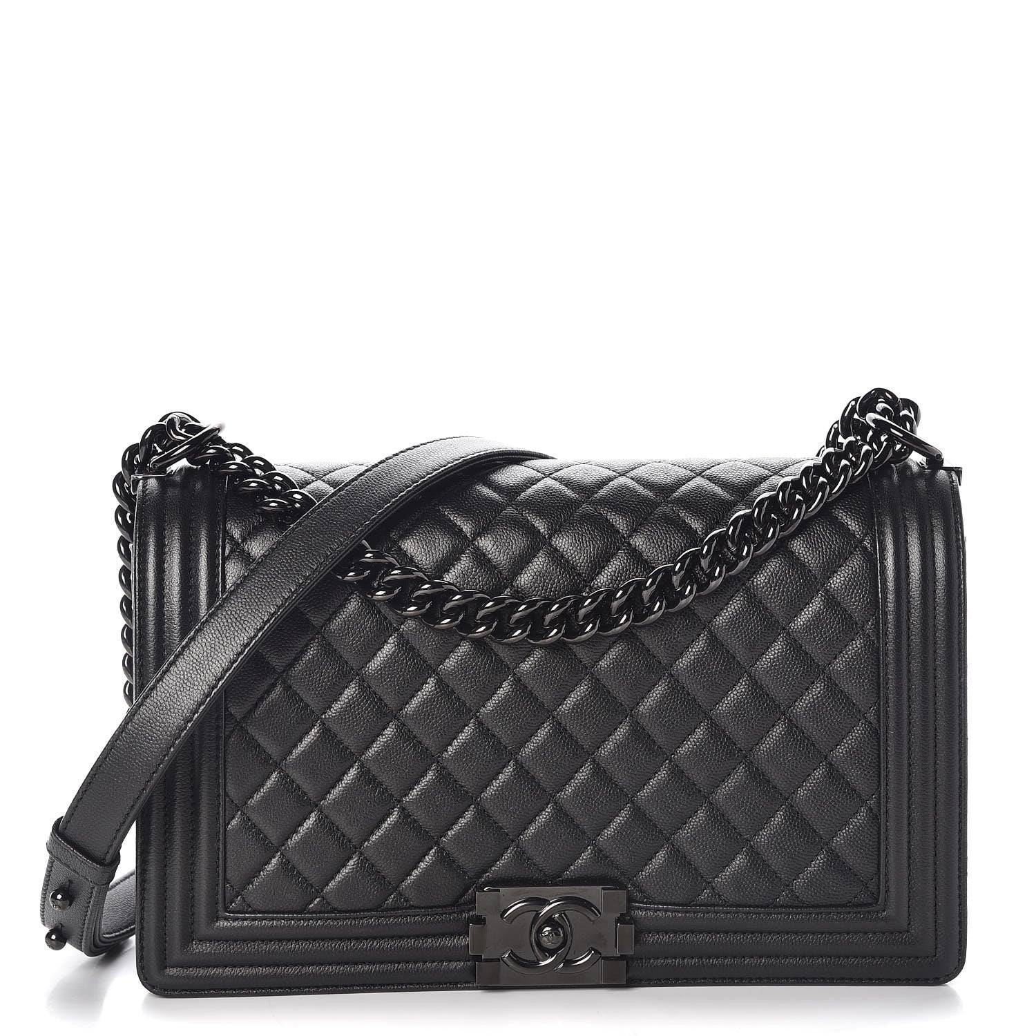 Chanel Caviar Quilted New Medium Boy Flap So Black 1 of 8