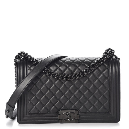Chanel Caviar Quilted New Medium Boy Flap So Black 1 of 8