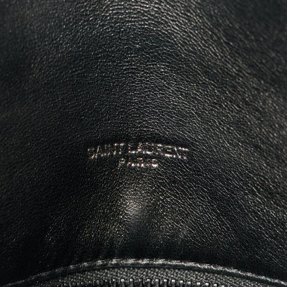 Saint Laurent Lambskin Quilted Monogram Monochrome Medium Loulou Puffer Chain Satchel Black 6 of 11