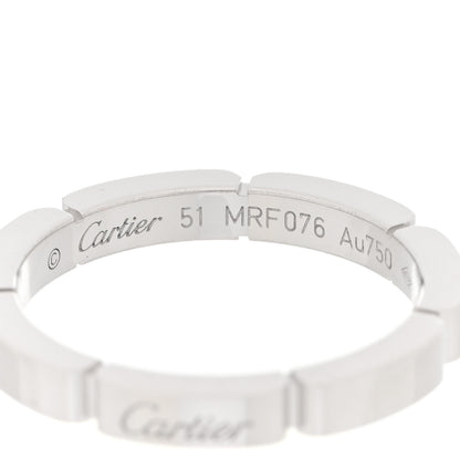 Cartier 18K White Gold 2.5mm Maillon Panthere Wedding Band Ring 51 5.75 4 of 5