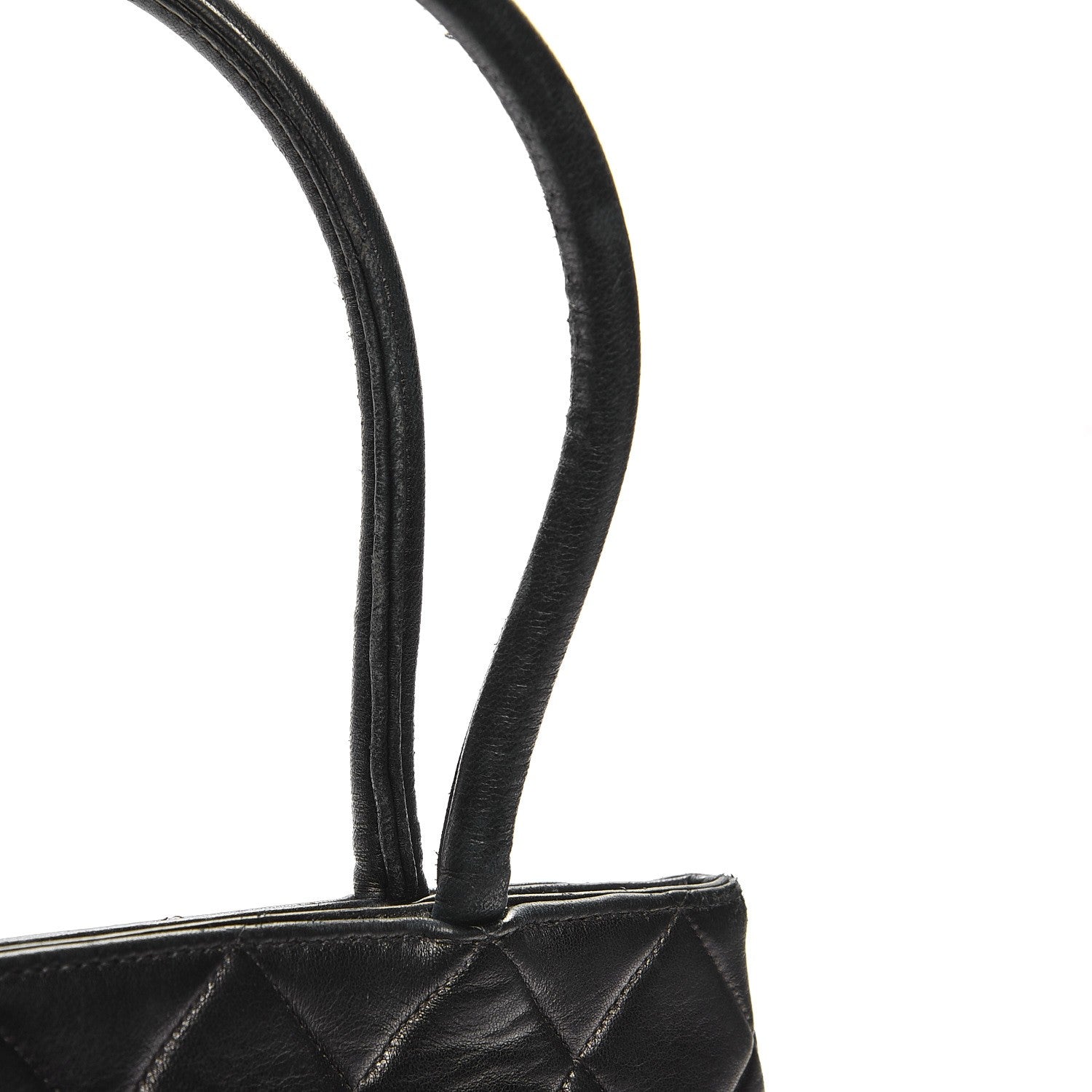Chanel Lambskin Quilted Medallion Tote Black 14 of 15