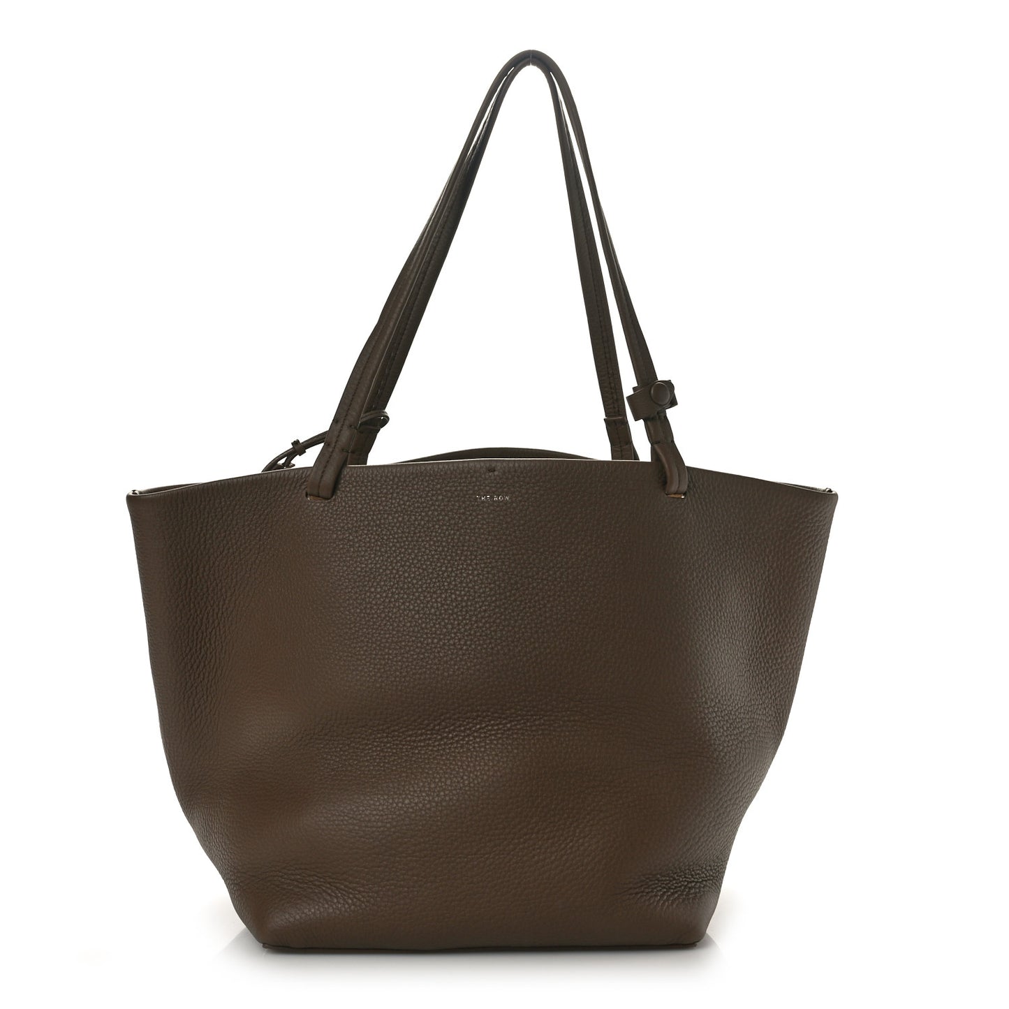 Grained Calfskin Park Tote Three Dark Taupe