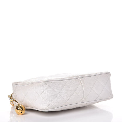 Chanel Caviar Quilted Camera Case White 4 of 22