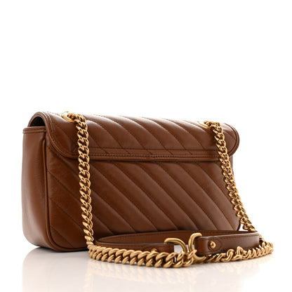 Gucci Azalea Calfskin Matelasse Diagonal Small GG Marmont Shoulder Bag Cuir 3 of 11