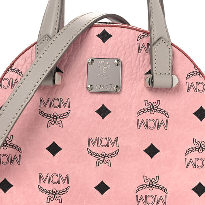 MCM Visetos Mini Half Moon Crossbody Bag Soft Pink 8 of 12