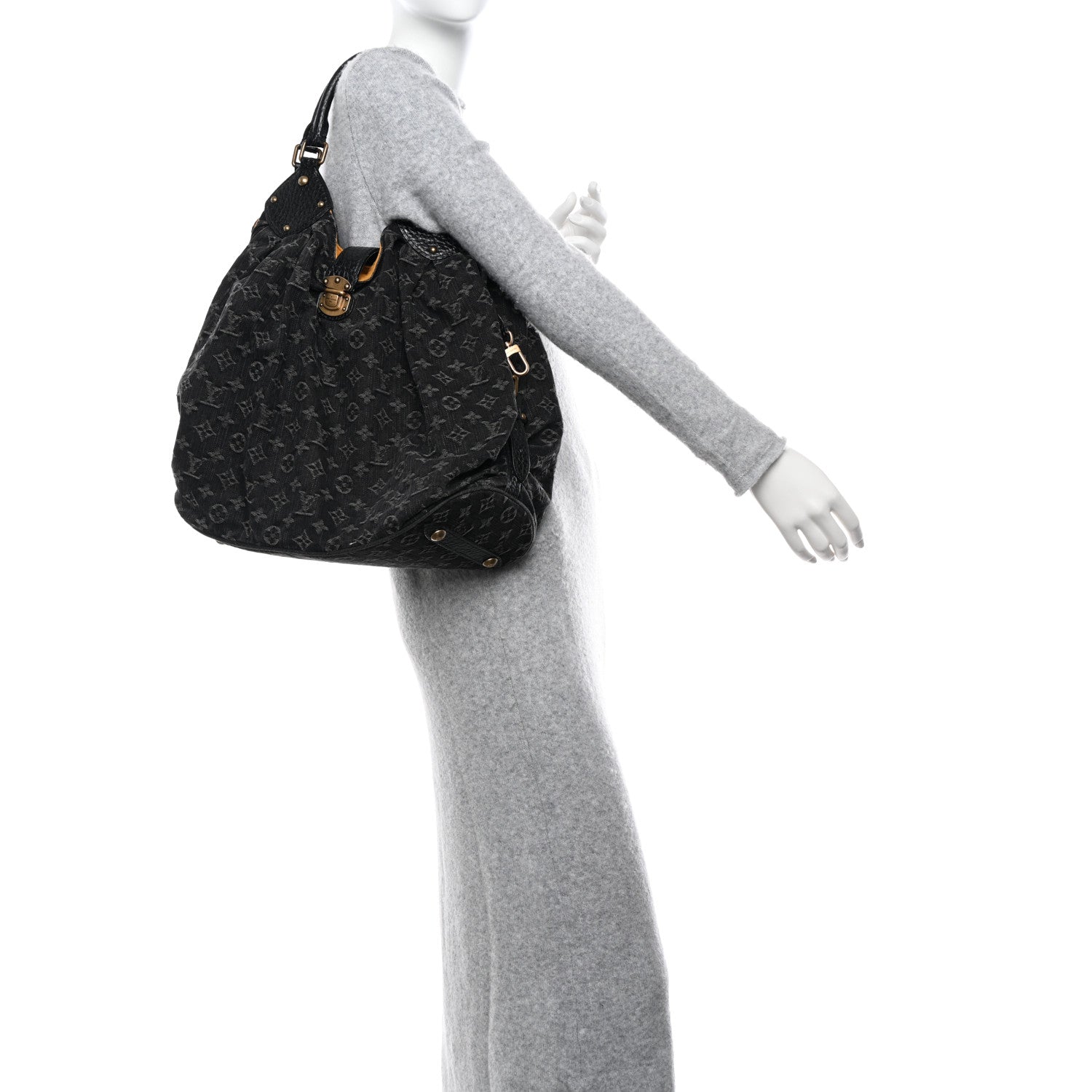 Louis Vuitton Denim Mahina XL Black 2 of 9