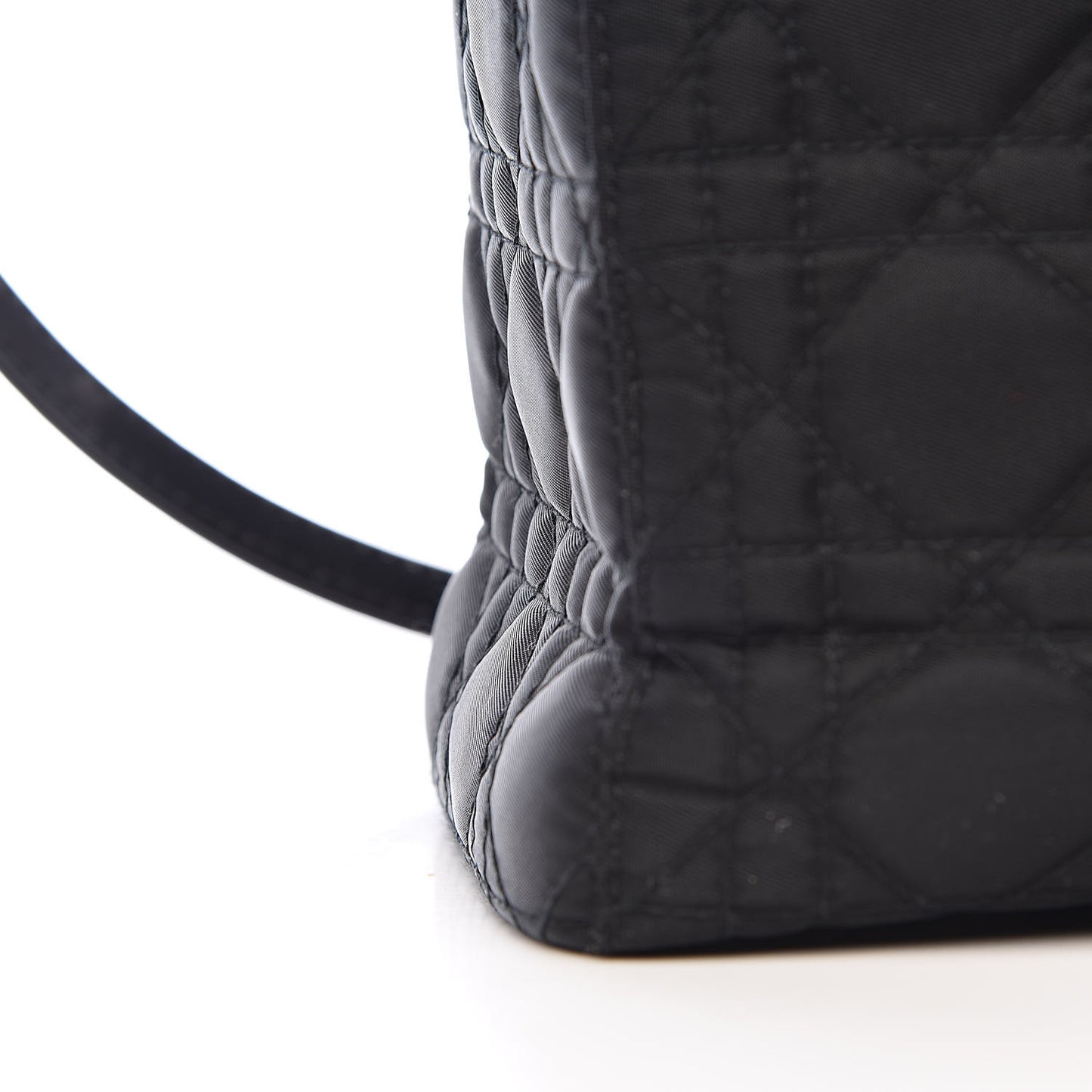 Nylon Cannage Medium Lady Dior Black
