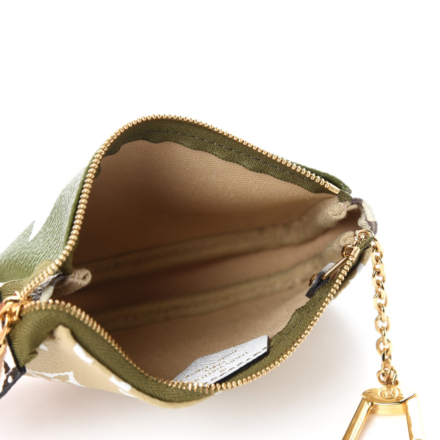Monogram Giant Micro Pochette Accessories Kaki White