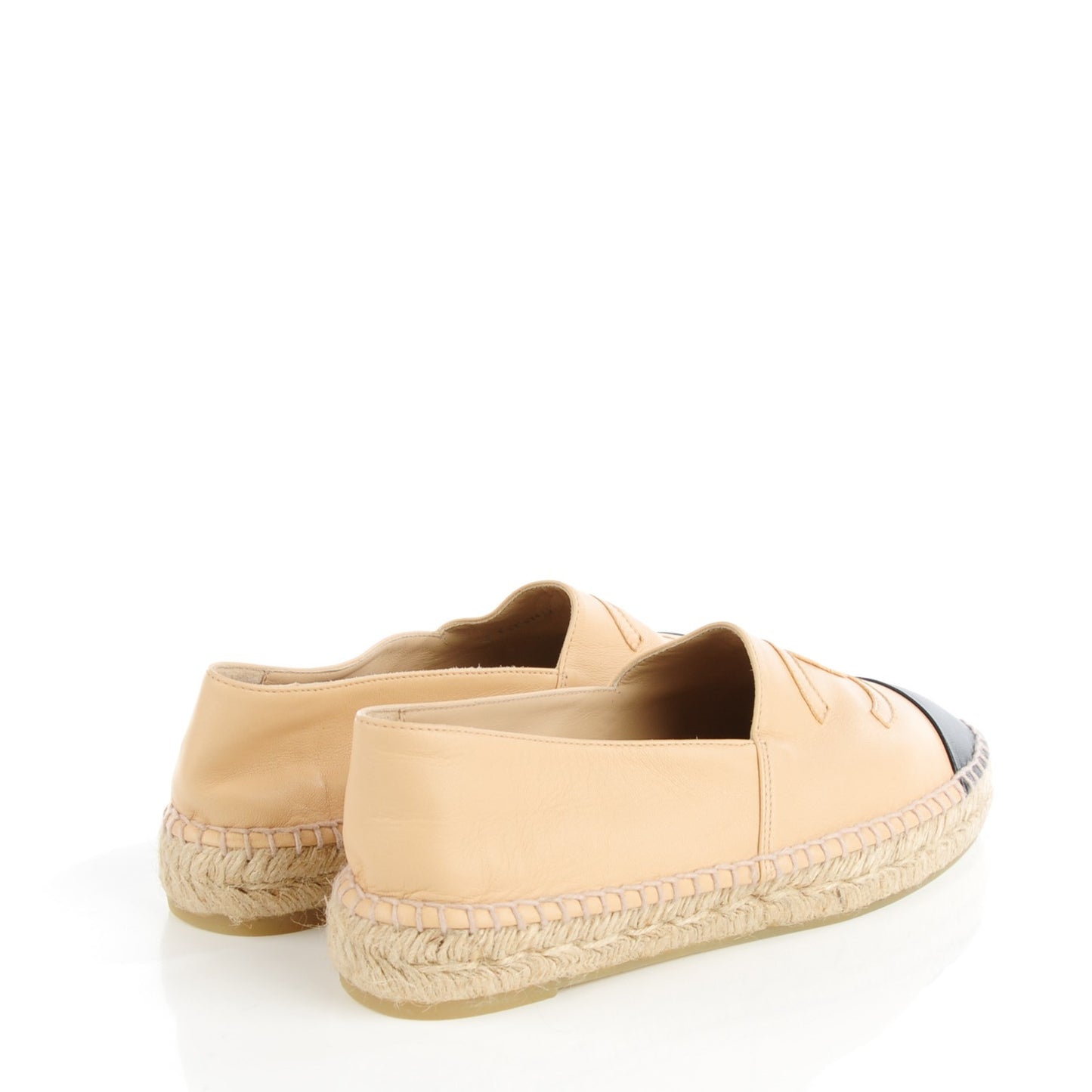 Lambskin CC Espadrilles 37 Beige Black