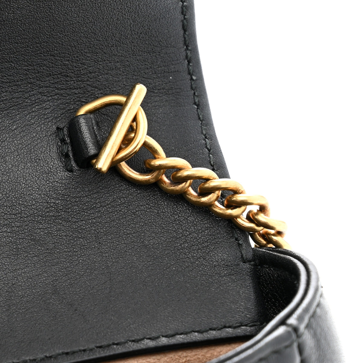 Gucci Calfskin Matelasse Super Mini GG Marmont Shoulder Bag Black 11 of 12