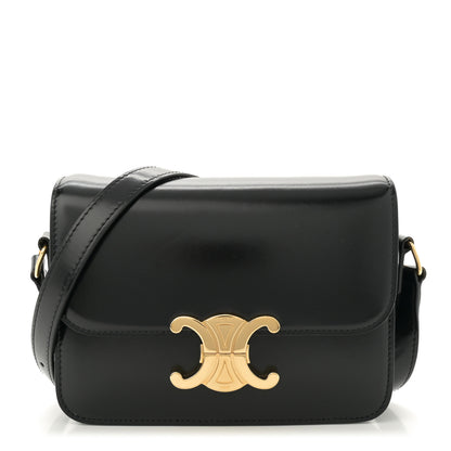 Celine Shiny Calfskin Teen Triomphe Black 1 of 10