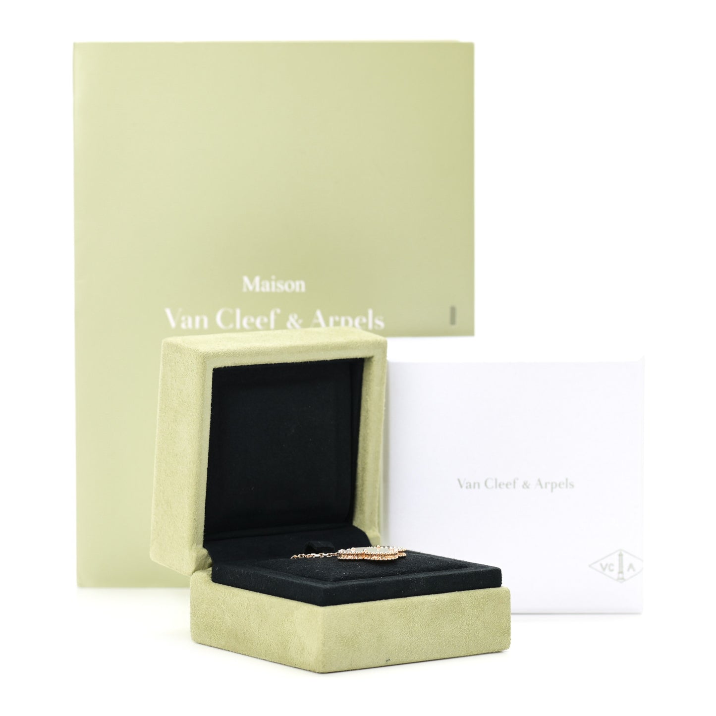 18K Rose Gold Mother of Pearl "Edition Ginza" Magic Alhambra Pendant Necklace