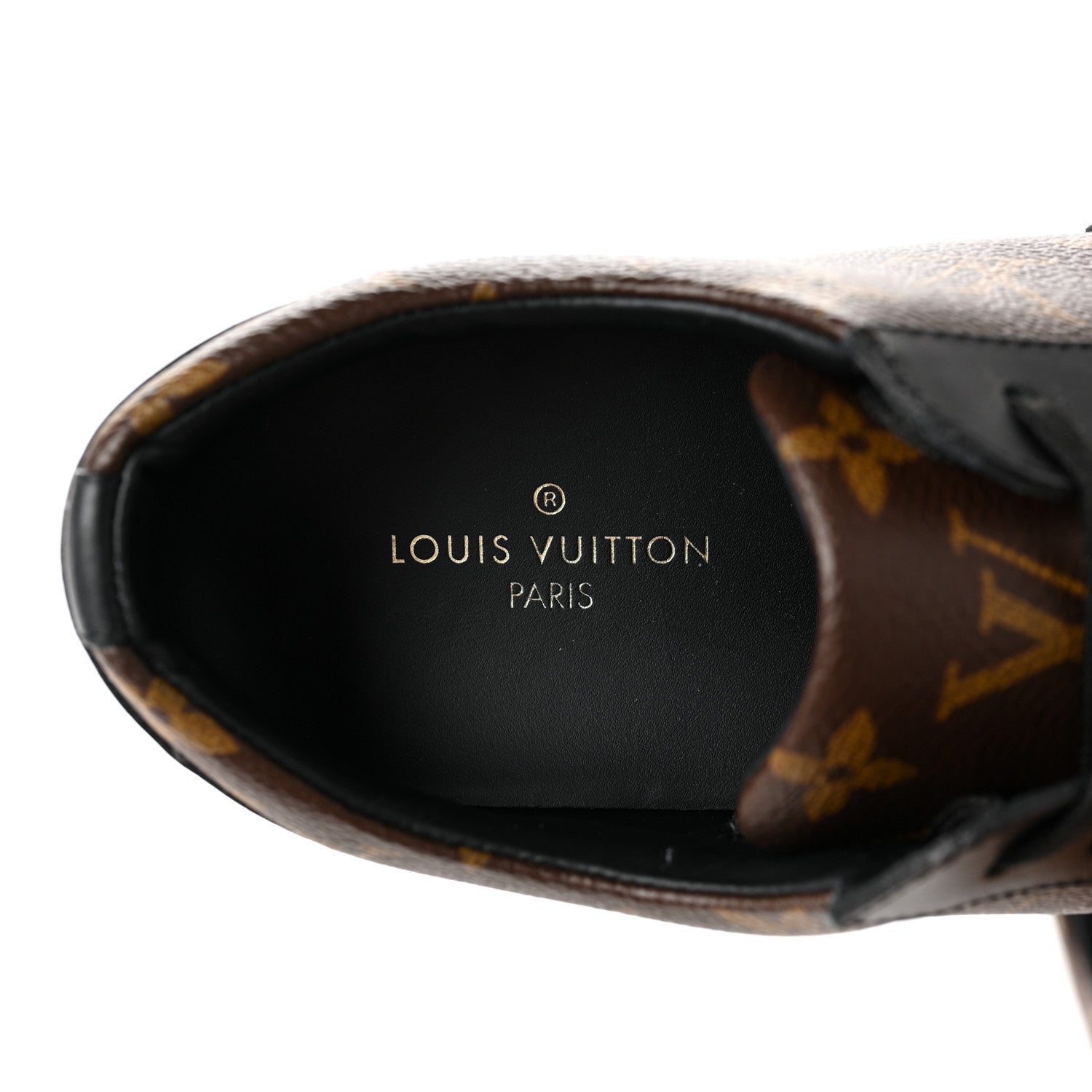 Louis Vuitton Calfskin Monogram Mens Luxembourg Sneakers 6 Black 6 of 8