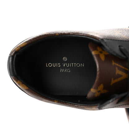 Louis Vuitton Calfskin Monogram Mens Luxembourg Sneakers 6 Black 6 of 8