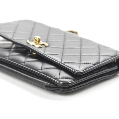 Chanel Lambskin Quilted Trendy CC Wallet On Chain WOC Black 7 of 11