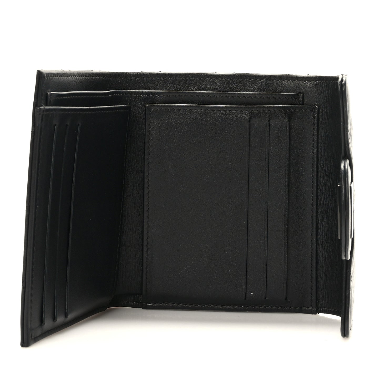 Aged Calfskin Quilted Reissue Compact Wallet So Black