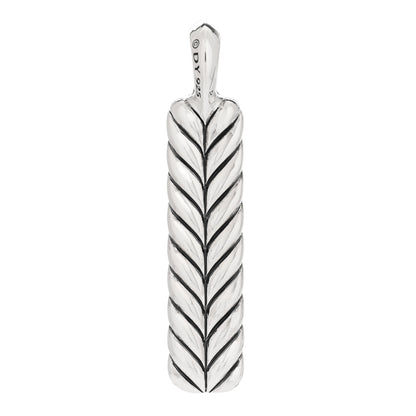 David Yurman Sterling Silver Black Diamond Chevron Ingot Tag Pendant 4 of 4