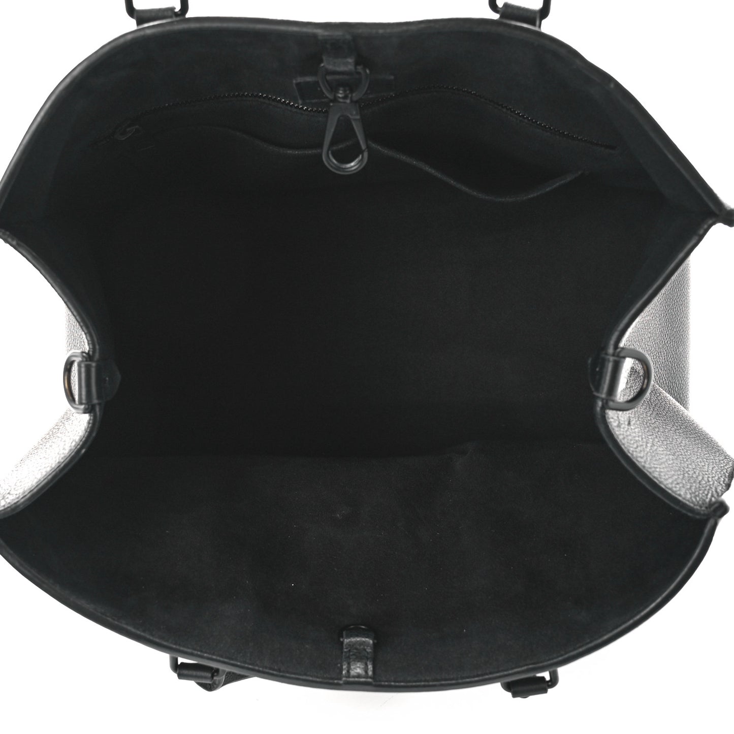Soft Calfskin Lockme Tote MM Black