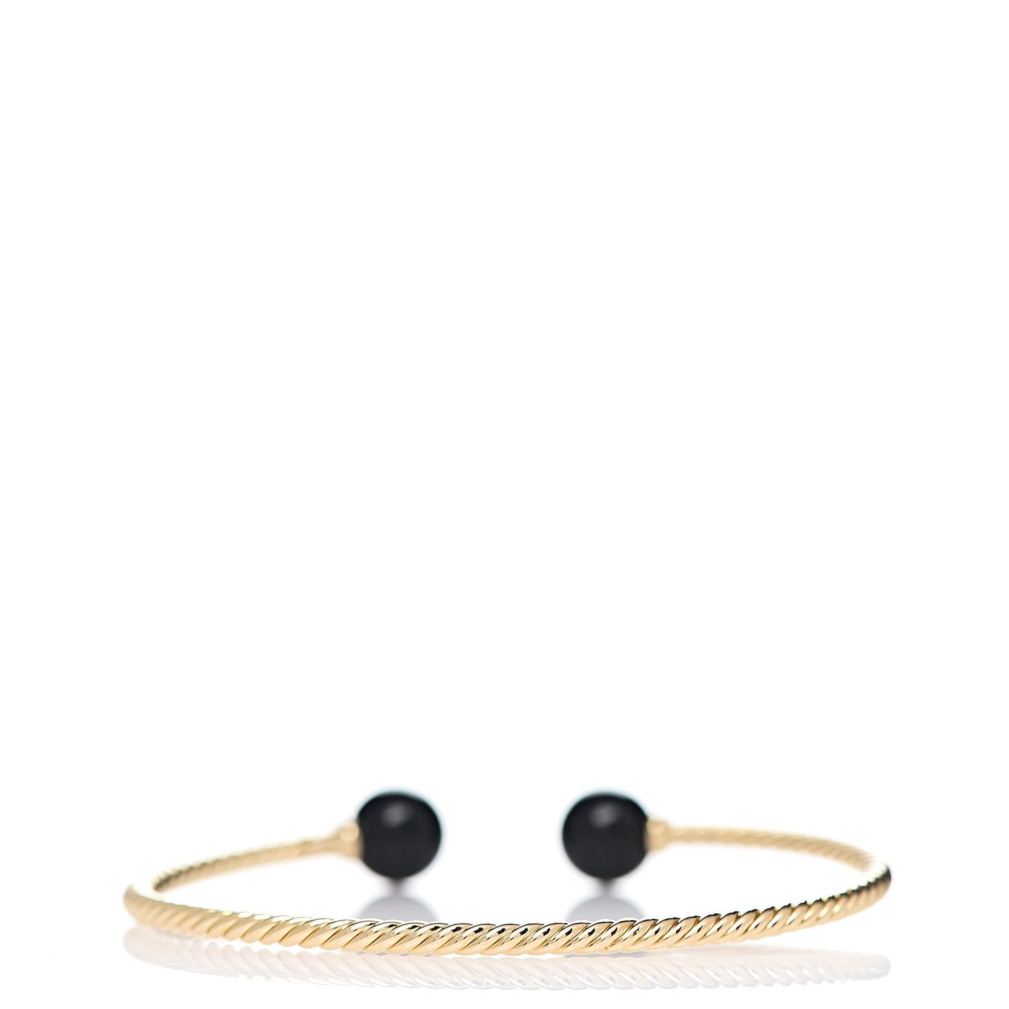 18K Yellow Gold Black Onyx 8.5mm Solari Bracelet