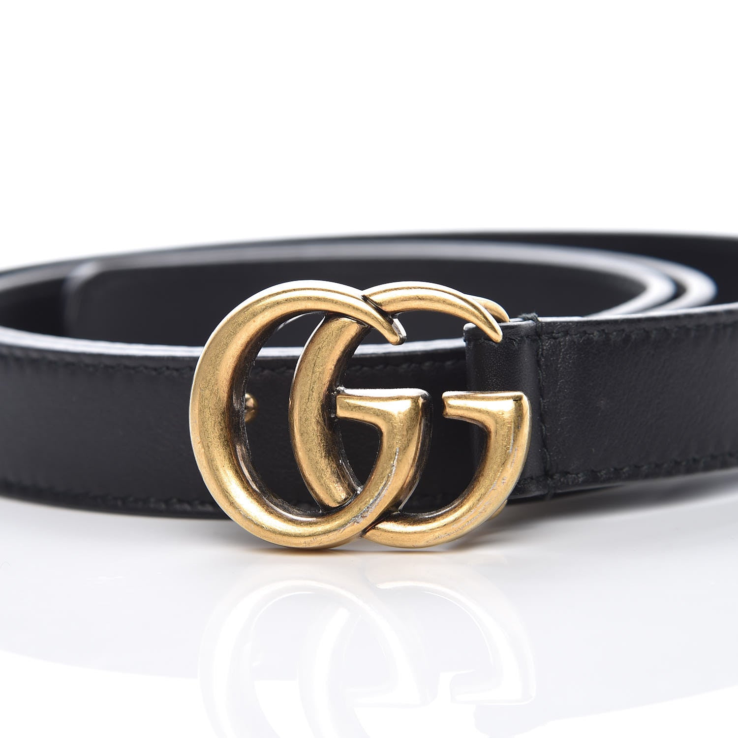 Gucci Calfskin Double G 20mm Belt 75 30 Black 7 of 7