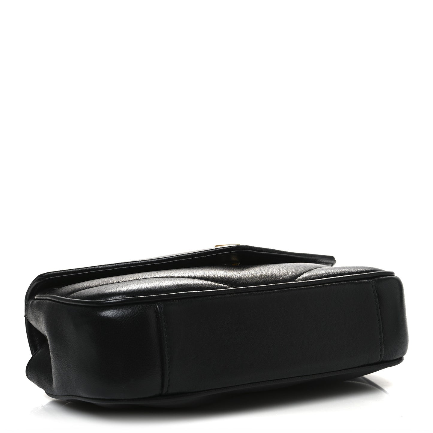 Lambskin Chevron Quilted Mini Loulou Black