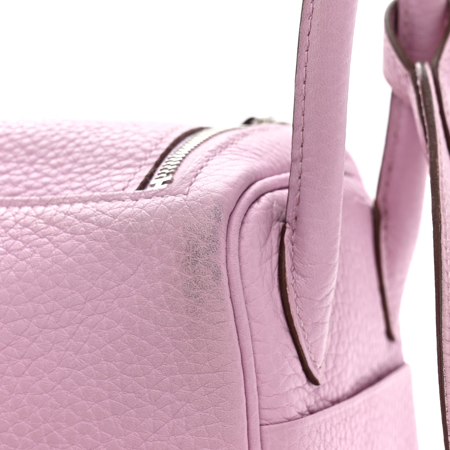 Hermes Taurillon Clemence Mini Lindy 20 Mauve Sylvestre 12 of 12