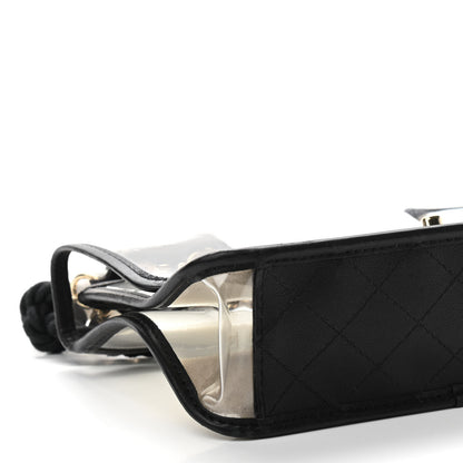 Chanel Lambskin PVC Sand By The Sea Flap With Pearl Strap Black 9 of 10
