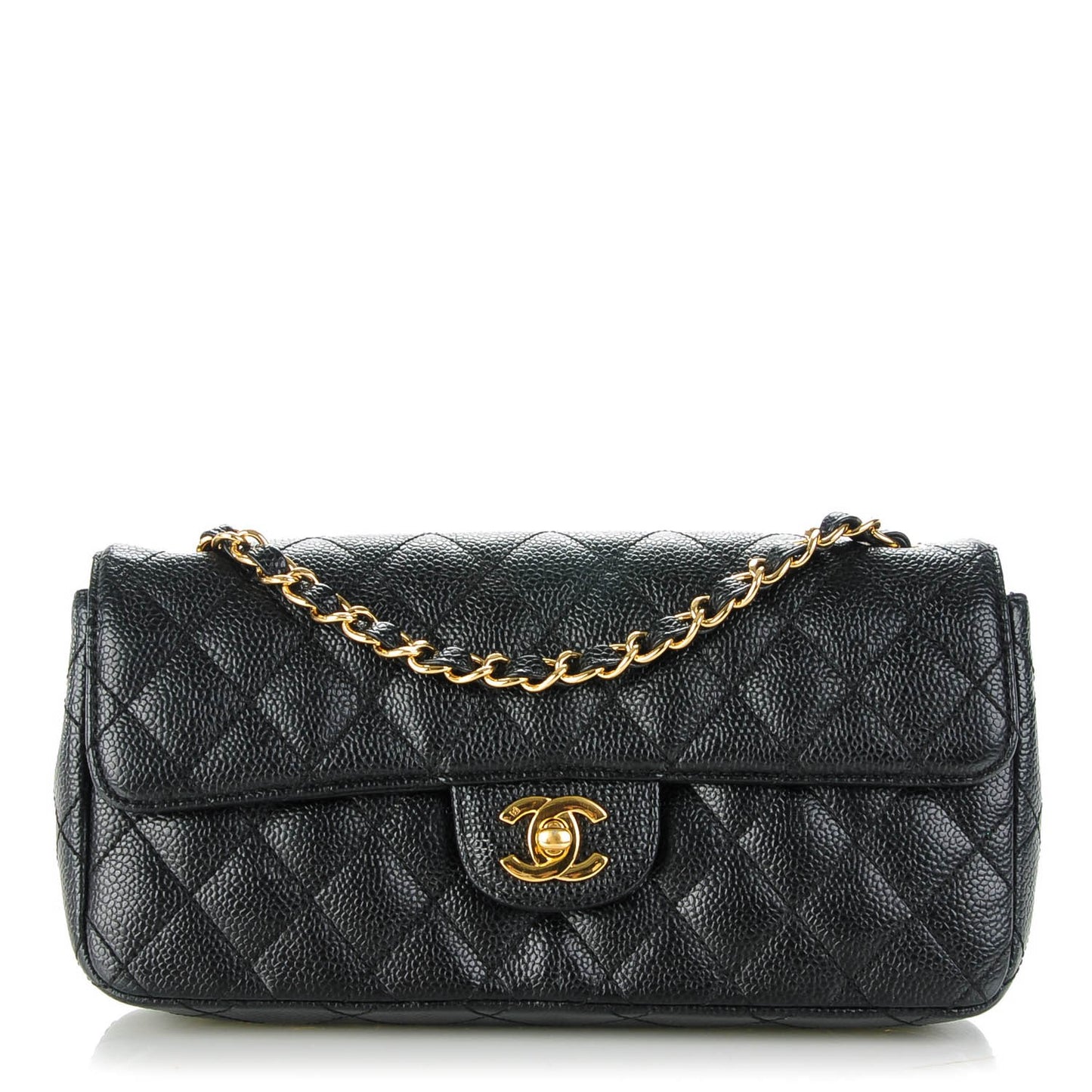 Caviar Quilted East West Flap Black