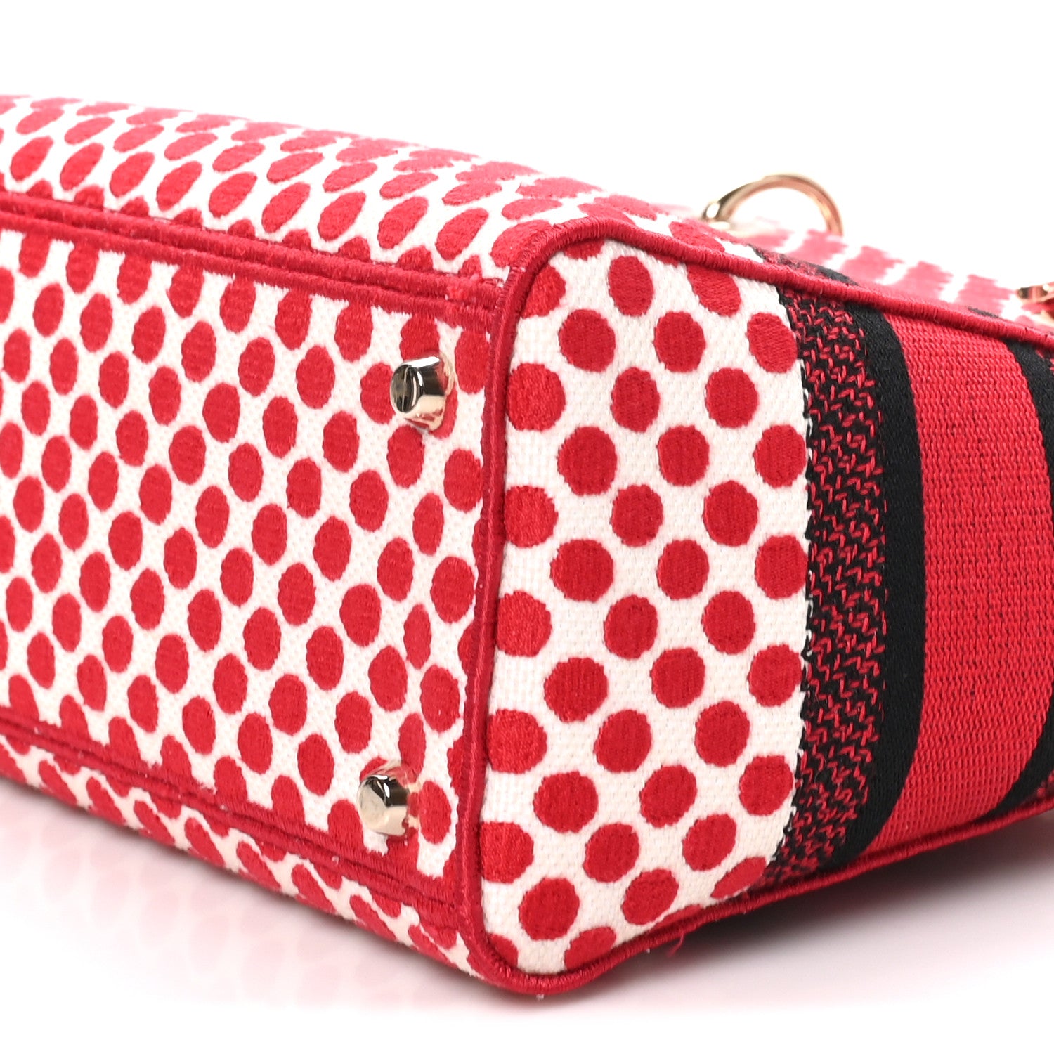 Christian Dior Canvas Medium DiorAmour Dots Lady D-Lite Red 9 of 9