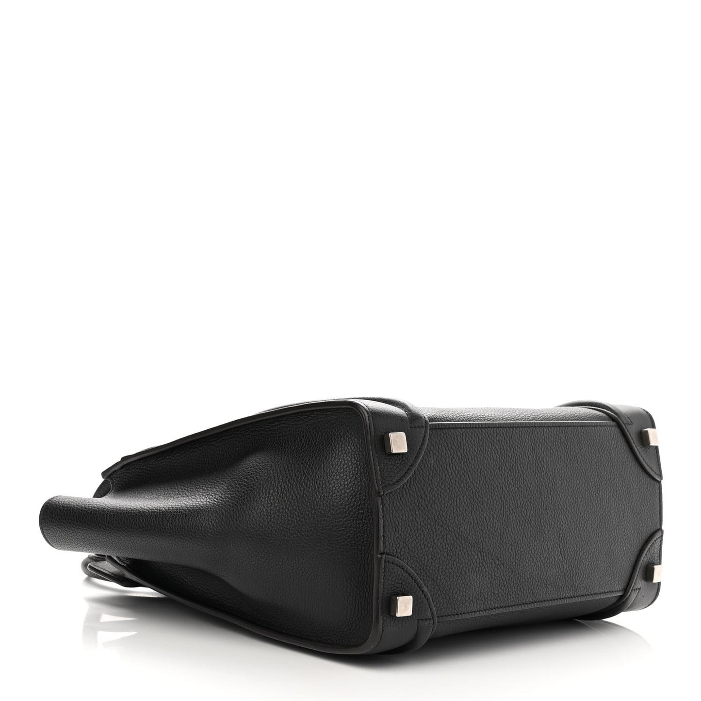 Drummed Calfskin Micro Luggage Black