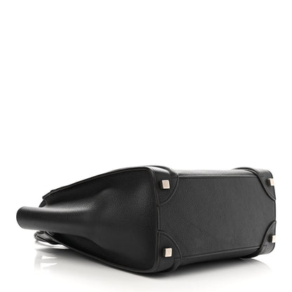 Celine Drummed Calfskin Micro Luggage Black 4 of 12