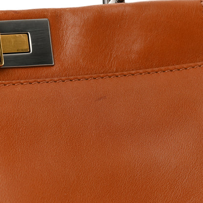 Fendi Vitello Suede Medium Peekaboo Iconic Satchel Cuoio Rame Moro 14 of 17