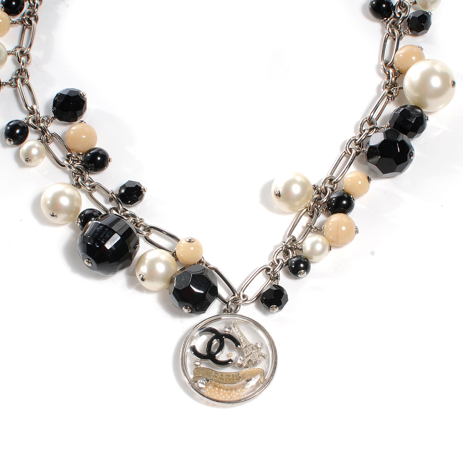 Chanel Pearl Beaded CC Paris Necklace 1 of 6