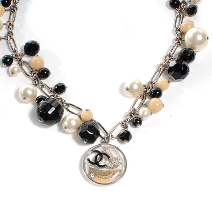 Chanel Pearl Beaded CC Paris Necklace 1 of 6