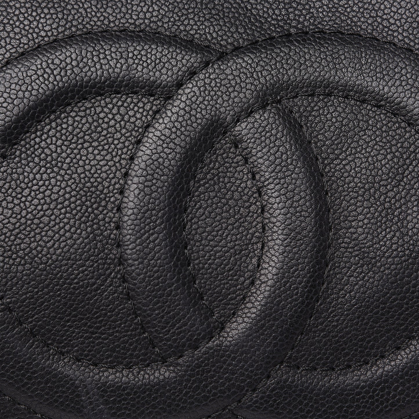 Caviar Large CC Tuck Tote Black