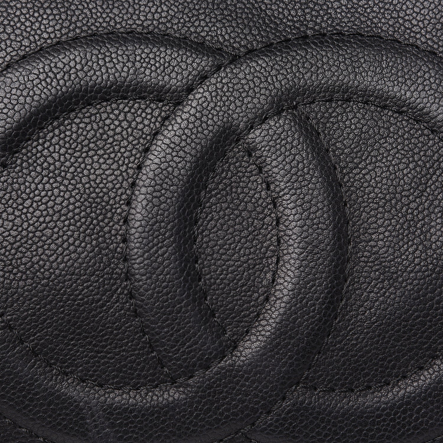 Chanel Caviar Large CC Tuck Tote Black 10 of 12