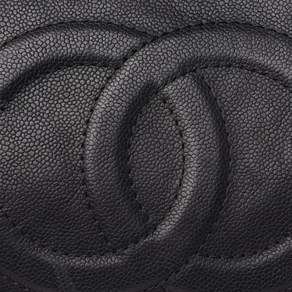 Chanel Caviar Large CC Tuck Tote Black 10 of 12