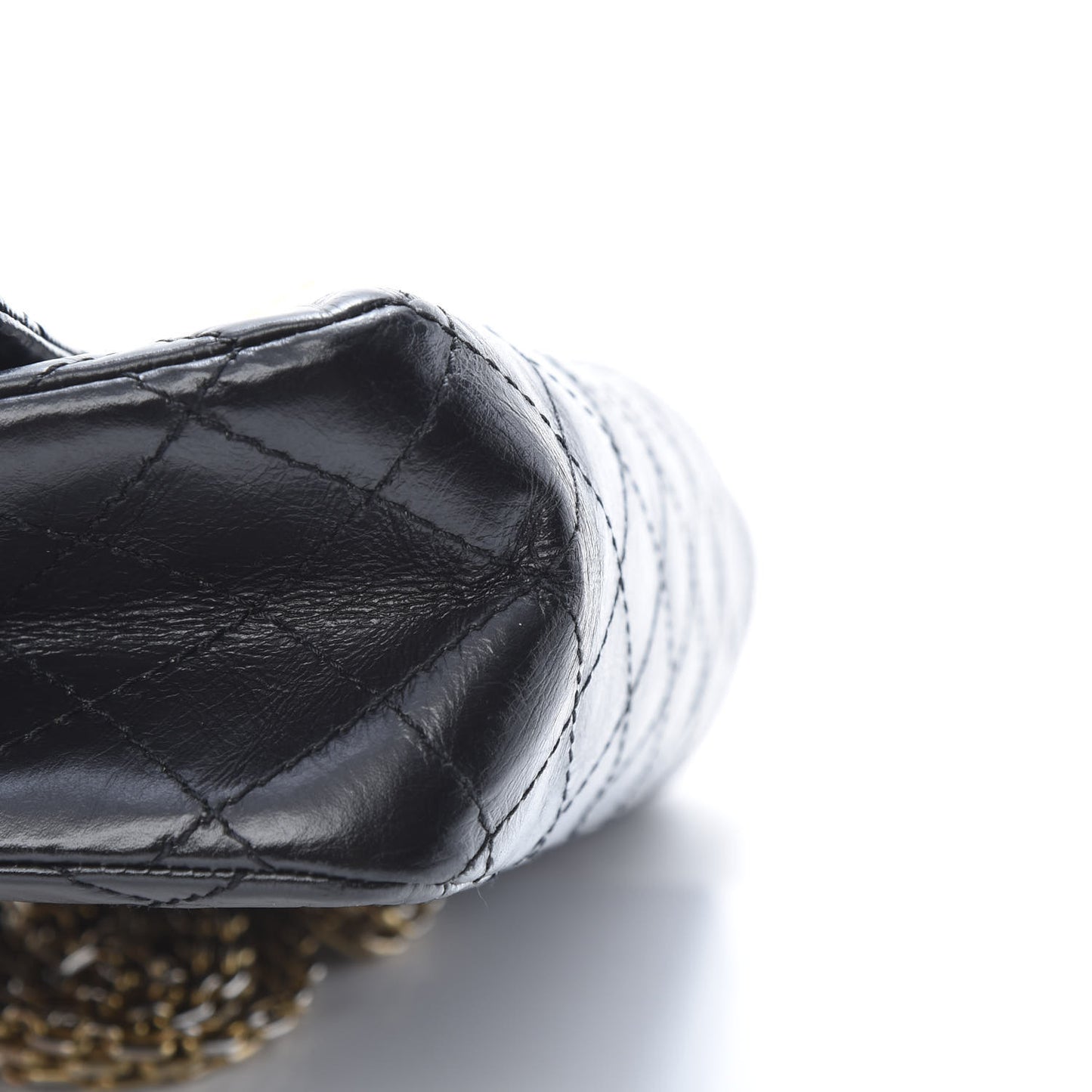 Aged Calfskin Quilted 2.55 Reissue 225 Flap Black