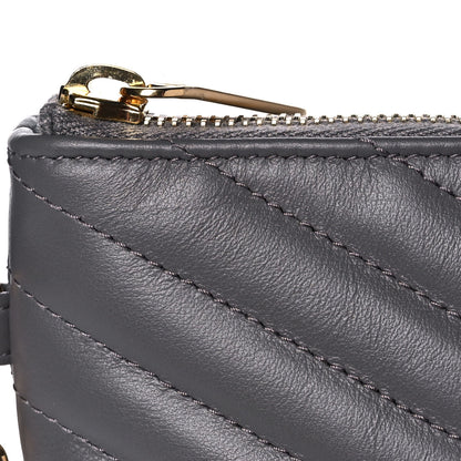 Saint Laurent Calfskin Matelasse Monogram Cassandre Tablet Pouch Smog 12 of 12