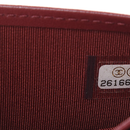 Chanel Caviar Quilted Boy Yen Wallet Burgundy 7 of 11
