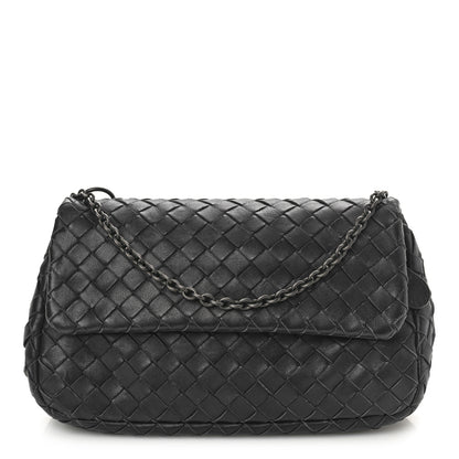 Bottega Veneta Nappa Intrecciato Mini Chain Messenger Black 1 of 12