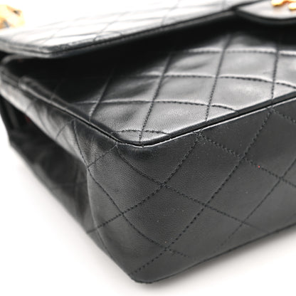 Chanel Lambskin Quilted Medium Double Flap Black 14 of 19