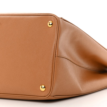 Prada Saffiano Lux Extra Large Galleria Double Zip Tote Caramel 13 of 19
