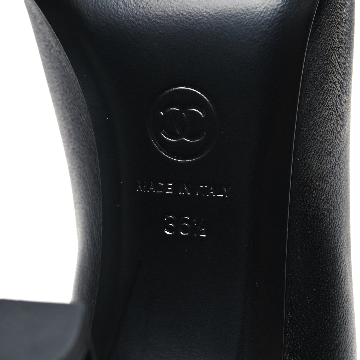 Chanel Lambskin Patent Calfskin Ankle Boots 36.5 Black 7 of 8